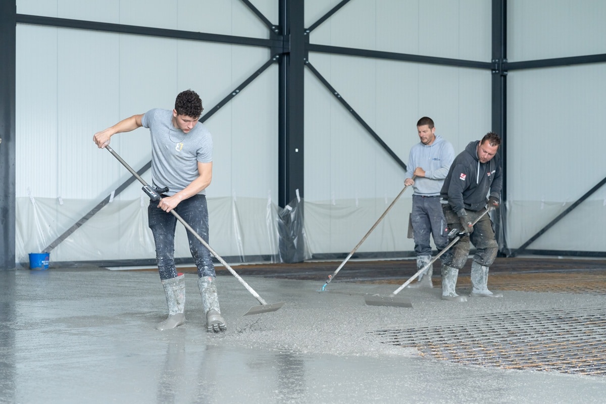 Betonvloer storten bull betonwerken