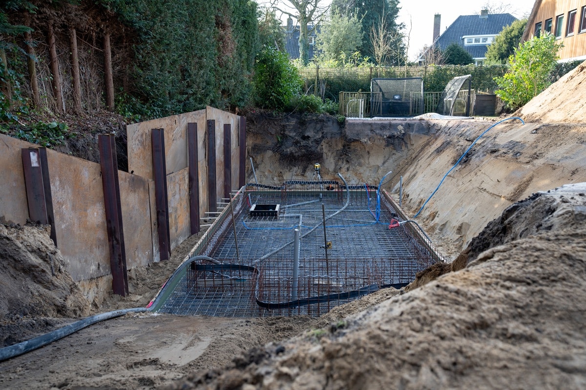 Bouw kelder in Bussum